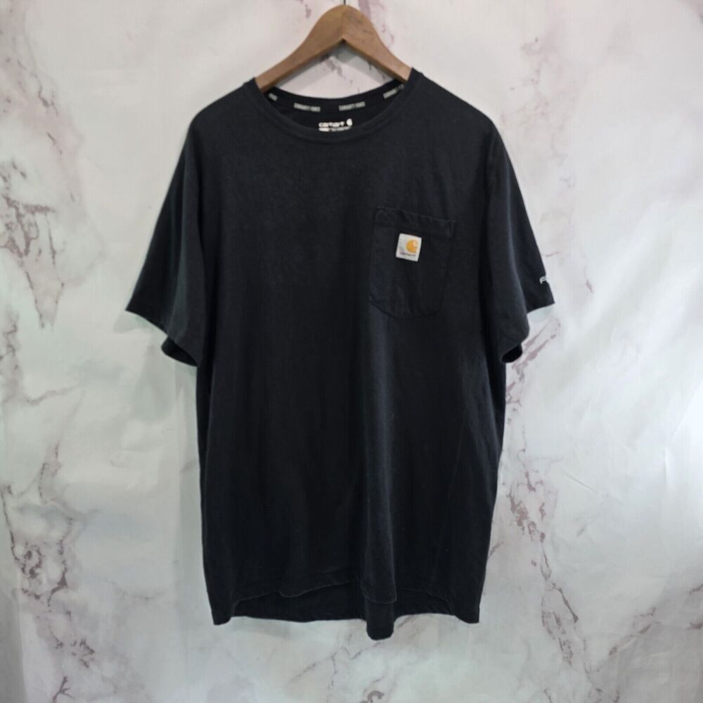 Carhartt T Shirt Mens Large Black Pocket Relaxed Fit Tee Short Sleeve Raglan
